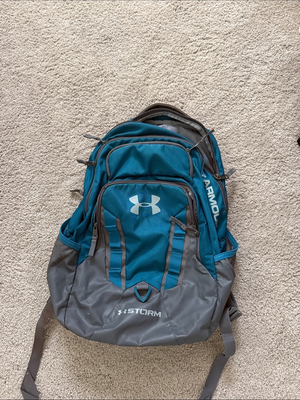 Under Armour Teal and Gray Storm Performance Backpack